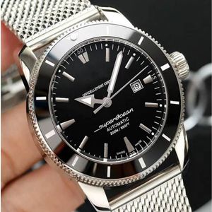 Luxe Superocean quartz chronographe mouvement automatique mode argent hommes montre hommes montres en acier inoxydable montres-bracelets225y