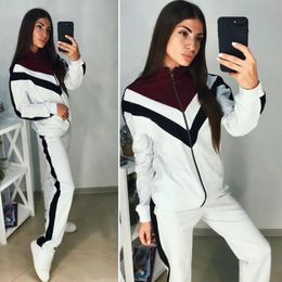 Luxe zweetpakken Autumn dames print tracksuits jogger pakken jasbroek sets sportief pak dames capuchon jassen vrouwen