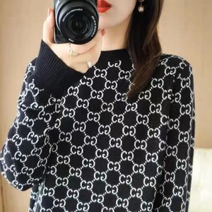 Luxe trui vrouw herfst winter trui Pullover trui dames nieuwe niet-kasjmier ronde hals gebreide retro los temperament blouse 230927