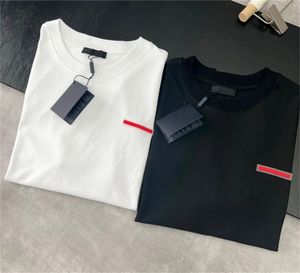 luxe t-shirt rood met letters shirts man vrouw casual mode kleding paar tees zomer ronde hals korte mouwen puur katoenen kleding