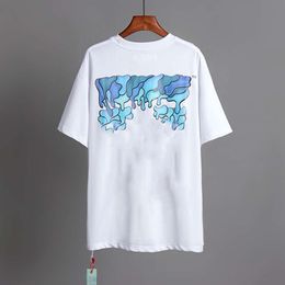 Luxus-T-Shirts Designer Herren T-Shirts Offs Marke Männer Frauen T-Shirts T-Shirt Lässige Sommer-T-Shirts Klassische Back Paint Arrows Kurzarm-T-Shirt 9b6e