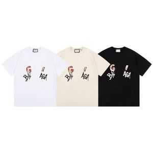 Camisetas de lujo Camisetas de diseñador para hombres y mujeres Moda corta de verano casual Camisetas de diseñador de alta calidad con letras de marca 007