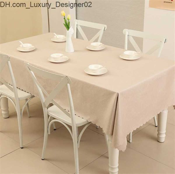 Nappe de luxe couleur unie nappe rectangulaire couverture de Table Tables basses Decora pour Table à manger couverture Q230828 Q230829