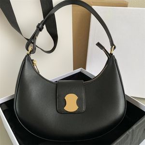 1 1 Luxurys Handtas Ava Cases onderarm schoudertassen voor vrouw heren echt leer crossbody halve maan tas designer tassen bloem mode koppeling satchel reis zwarte tas