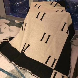 Luxe dikker kasjmier dekens klassieke brief thuis reisworp deken mode mannen deken dweet dames zachte sjaal