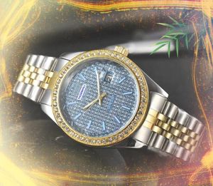 Luxe Three Stiches Quarz Chronograph Watches Men Women Automatische dag Datum Tijd Klok Diamanten Ring Shiny Starry Business Hour kalender ketting armband Watch geschenken