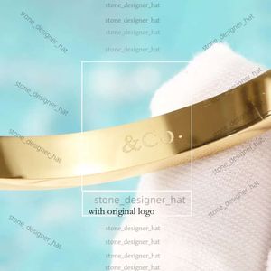 Luxe Tiffanyjewelry Designer sieraden Gold voor vrouwen houden van postzegelgravure Brief Tiffanyjewelry Bracelet Fashion Jewelry Birthday 4370