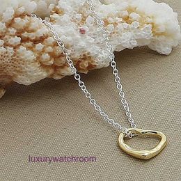 Luxe Tiffenny Designer Brand hanger kettingen verzilverd gouden hart en zorgvuldige deur ketting Koreaanse versie