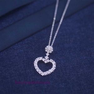 Luxe Tiffenny Designer Brand Pendant Kettingen JXJS925 Sterling Silver Tie Home Heart Necklace Dames veelzijdig licht Klein en minimalistisch sleutelbeen