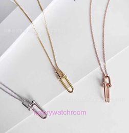 Luxury Tiifeniy Designer Pendant Colliers 925 STERLING Silver Us Bamboo Link Link Chain Collier Collier Fomes Rose Gol
