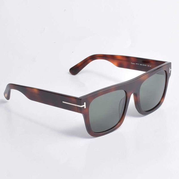 Lujo TomSunglasses Diseñador F Carta para mujer Gafas para hombre Gafas Tf711 Placa Polarizada Generoso Marco grueso Gafas de transmisión en vivo con caja original