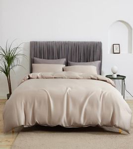 Luxe Top Grade 100 zijde beddengoedset Beauty Super Soft Pillowcase Queen King Duvet Cover Flat Pheet of Fited3996445