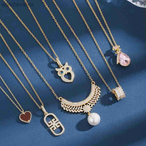 Collier de créateur de marque Vancelfe de qualité luxuelle Feuilles de collier de diamants Collier de perle de haute qualité cadeau