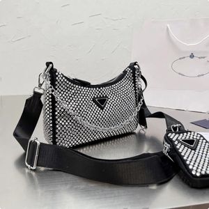 Luxe Top kwaliteit Diamond handtas Canvas Hobo tas designer schoudertassen voor vrouwen Borsttas mode Tote kettingen hand dame verziend purs
