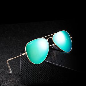 Luxe-top Kwaliteit Glaslens Polit Sunglasses Carfia 58mm UV 380 Zonnebril voor Mannen Designer Zonnebril Vintage Metalen Sport Zonnebril Wit