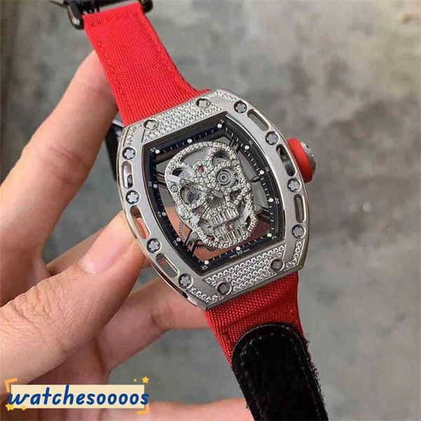 Luxury Top Wall Wallwatch Mechanical Watch Mechanics Watches Wallwatch Business Skull Automatic Automated con Diamond