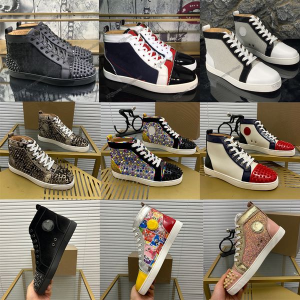 Top de lujo Zapatos de vestir rojos Partes inferiores Marcas Pareja al aire libre Deportes Zapatillas de deporte de tiburón para hombres Mujeres Zapatos planos casuales Moda Traine Tvo