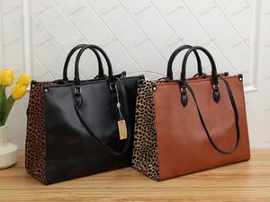 Luxe draagtas Designer bakken mode handtas schoudertassen shopping pack hoge capaciteit handtassen bruin en zwarte pakketten groot bloempatroon