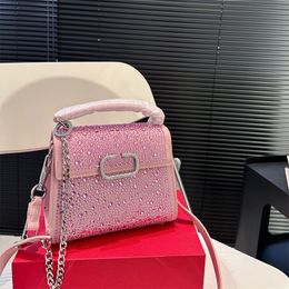 Sac fourre-tout de luxe pour femmes, sac à main de styliste, joli sac à bandoulière avec diamant, mode quotidienne, sacs à bandoulière Hobo V6622