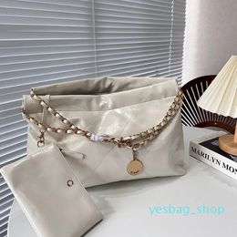 Luxe bakken Klassieke boodschappentas Damespakket met grote capaciteit Wollen schoudertassen Handtassen met metalen letters