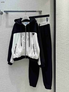 Survêtement de luxe femmes deux pièces designer à capuche mode logo géométrique à manches longues dames veste leggings pantalons de survêtement femmes vêtements nouveau Nov16