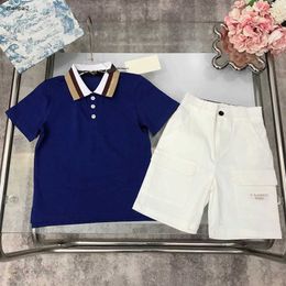 Luxe trainingspakken zomer baby POLO pak kind T-shirt set Maat 100-160 Geborduurd logo kinderen Korte mouwen en korte broek 24Feb20