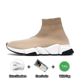 Entrenadores de lujo Zapatillas de deporte de velocidad Zapatos de diseñador Entrenador de moda Plataforma de calcetín para hombre para mujer Calcetines triples Botas Negro Blanco Graffiti Tamaño vintage 36-45