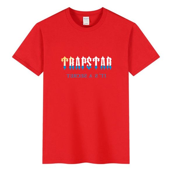 Camisetas para hombres de lujo Trapstar Diseñador Hip Hop Camiseta Blanca Blanca Roja para camisetas de gran tamaño Fashion 100% Algodón Tops Hombres y mujeres