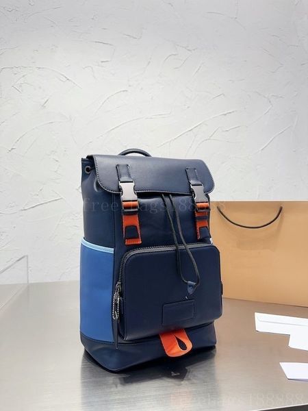 Bolsa de viaje de lujo Mochila azul Mochila de diseñador impermeable de gran capacidad para exteriores Llevar mochilas escolares elegantes Bolsas de lona clásicas para hombres y mujeres