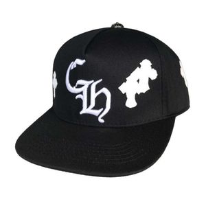 Luxe Trend Herenhoeden Chroom Man Dames Platte petten Geborduurd Letter Sanskriet Kruis Jongens Meisjes Zonnescherm Mesh Cap Outdoor Hoofddeksels Hiphop Sport Pet Hoed RR2S