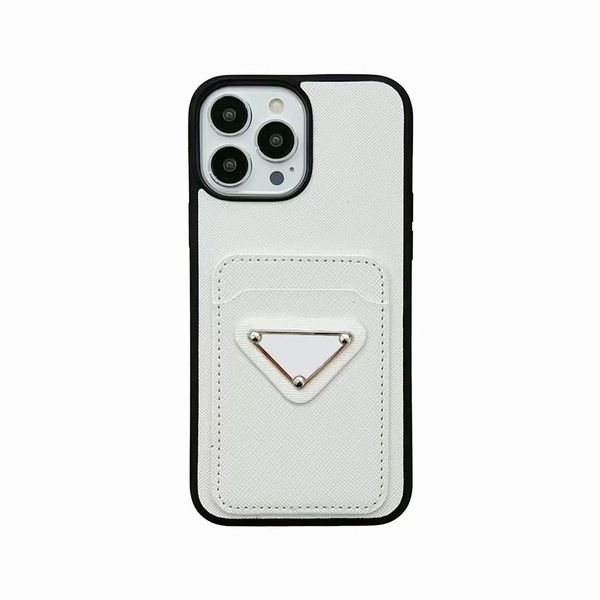 Étuis de téléphone portefeuille de luxe Triangle Designer pour iPhone15 14 Pro Max 14Pro 13 12 11 Plus Pro Max Étuis en cuir avec poche pour carte de téléphone portable