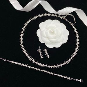 Luxe Triomphe Zilveren Ketting Bracele Modieuze Kwastje oorbellen Voor Vrouwen Sieraden Party Premium Geschenken Supply