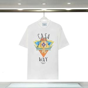 Luxe t-shirts voor top casablanc shirt mode zomerpatroon klassiek ademend t-shirt voor man designer sweat shirt t shirts 240410