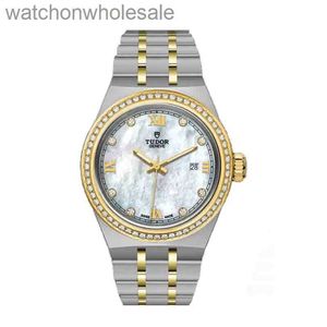 Luxury Tudory Brand Designer Wristwatch Emperor Watch Royal Series Machinery Automatic Machinery Womens With Diamond M28323-0001 avec logo réel 1: 1