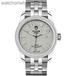 Luxury Tudory Brand Designer Wristwatch Swiss Rudder Series Silver Jacquard Calendrier Calendrier Calendrier Automatic Mecanical Homme Watch M56000 avec un vrai logo 1: 1