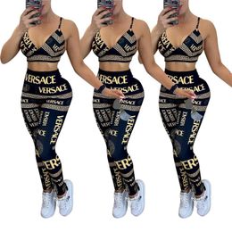 Luxe Deux Pièces Ensembles Femmes Outifits Créateur De Mode Survêtements Chic Élégant Marque Ensemble Femme 2 Pièces Été Femme Pantalons Et Haut Costume Sport Activewear5