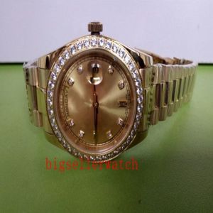 Luxe Two Tone Originele doos 36mm Heren Staal Geel Goud Diamanten Wijzerplaat Bezel Horloge 116243 Automatische Mode heren Horloges Wris272r