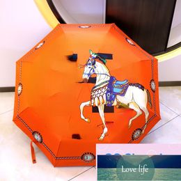 Luxe paraplu's Automatische regen Dames Heren Opvouwbaar Uv-bescherming Zonnescherm Topkwaliteit ontwerper