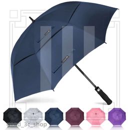 Parasols de luxe Zomake Golf Umbrella 68 pouces doubles canopée Ventedroproofer imperméable Automatic Open Stick Stickas pour hommes et femmes 981