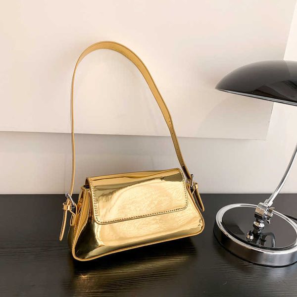 Sac à bandoulière de luxe sous les bras or brillant Mini sac à main sacs de créateurs femmes mode petit carré 5 couleurs totes
