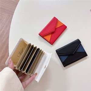 Porte-cartes universel de luxe en cuir patchwork, portefeuille, porte-monnaie, porte-clés, sac pour cartes de crédit, robuste, durable, élégant, portable, plusieurs emplacements Cad