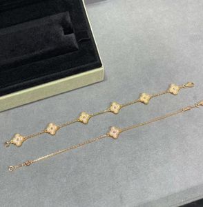 Luxe VA -merkontwerper Pendant kettingen 18K Gold Cross Chain Mini Clover 4 Leaf 6 Flower Choker Shining Diamond Crystal CZ ZIRC3885618
