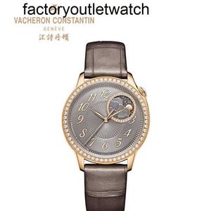 Luxe Vacherin Constantinns Overseas Top Qualité ZF Factory Ellis Moon Phase FemaleXW65Men montre bracelet en acier inoxydable avec miroir saphir