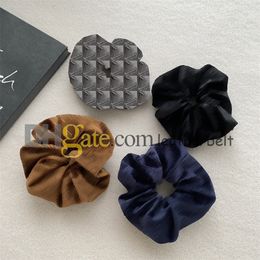 Luxury Velvet Hair Ties Jacquard Letter Hair Bands Rubbers For Women Girl Girl Ponytail Hails Rings With Boc