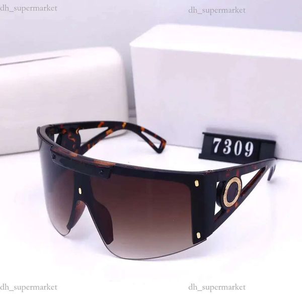 Versage de lujo Gafas de sol ver sacee para hombre Gafas de sol para mujer Ashion Big Rame Cabeza de una pieza Máscara de gafas de sol Gafas de arco de una pieza Personalidad