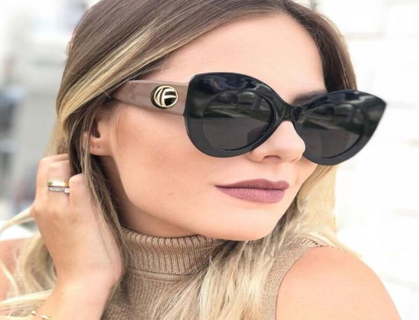 Luxury Vintage Cat Eye Sunglasses Femmes Big Round Sun Glasshes Ladies Mirror Cateye Women039S Lunettes Brand Designer Eyewear Wom7713844