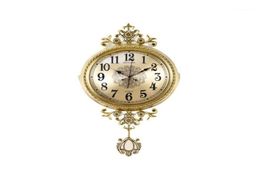 Luxury Vintage Mur Clock Digital Silent Grand Classic Pendule Mur Mur Copper Living European Klok Home Decor AD50WC14230587