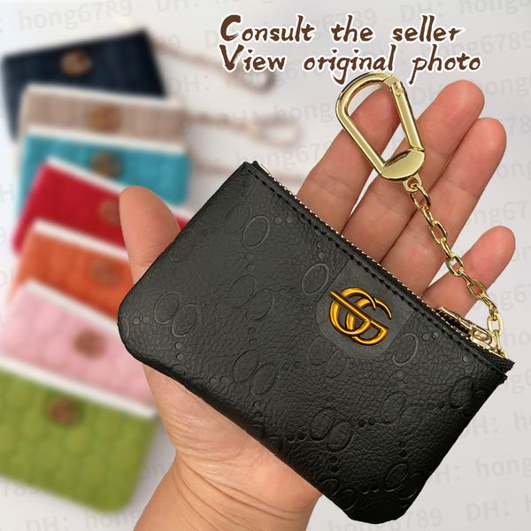Portefeuille de luxe de styliste GU, porte-cartes avec lettres, Mini porte-monnaie carré court, pochette à la mode, Logo en relief, lettres 5A