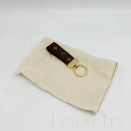 Portefeuille de luxe porte-clés multicolore designer porte-clés hommes femmes dragonne plaqué or lettre imprimé pendentif longe rouge marron femmes porte-clés mode grâce C23