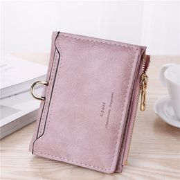 Portefeuille femmes porte-cartes en cuir dames sac à main violet/rose/gris/bleu/noir portefeuille Femal PU cuir banque/ID/crédit W101